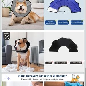 Comfortable Dog Recovery Collar - Black